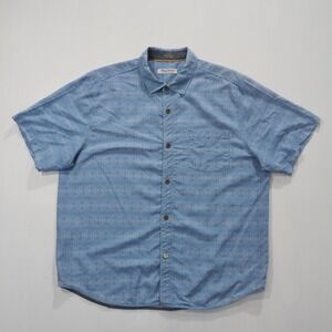 Tommy Bahama Coconut Point Shirt Mens Extra Large Blue Geometric Short Sleeve